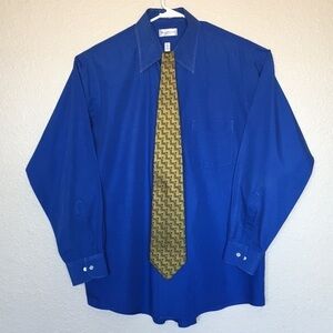 Van Heusen Men’s Dress Shirt & Bugatti Tie (MD)